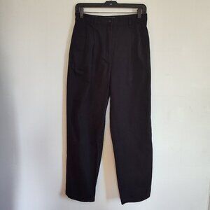 Ladies Petite SZ 8P Lauren Ralph Lauren Black Barrel Leg Pant